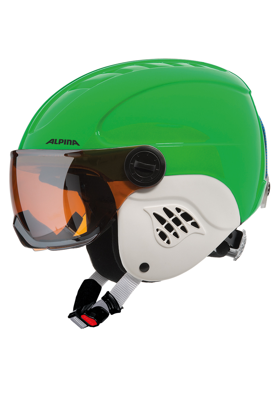 Children ski helmet Alpina Carat Visor JR GR / blu | David sport Harrachov